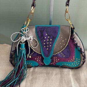 Hot in Hollywood Patchwork Studded Shoulder Bag – Bracher Emden Style